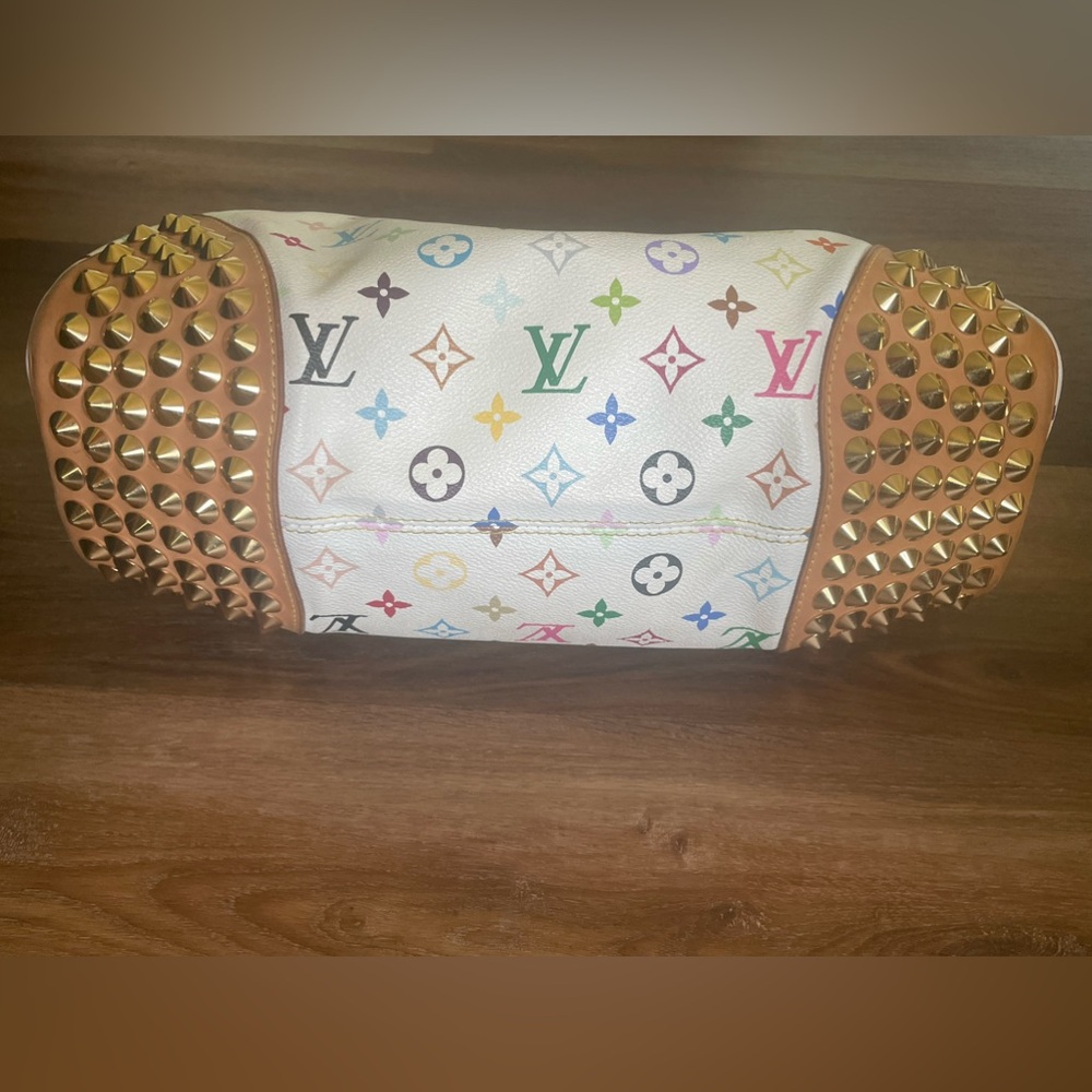 🏆LV Takashi Murakami Chrissie MM multicolor bag, Brass chain straps Limited Edt - Picture 8 of 14